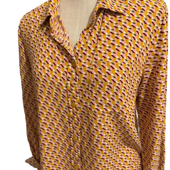Velvet Heart Button Down Geometric Design Women’s Medium - Picture 3 of 8